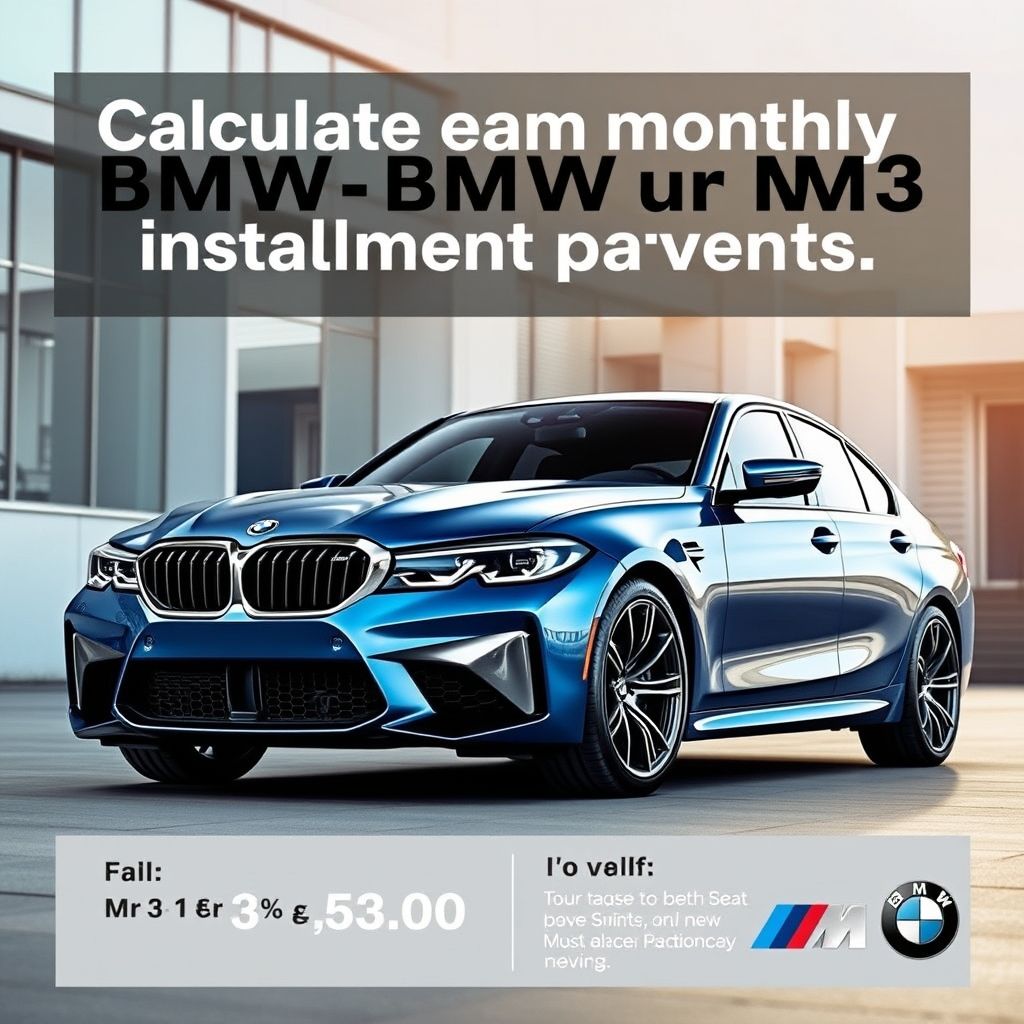 คำนวณผ่อนดาวน์ BMW M3 ใหม่อย่างง่ายดาย